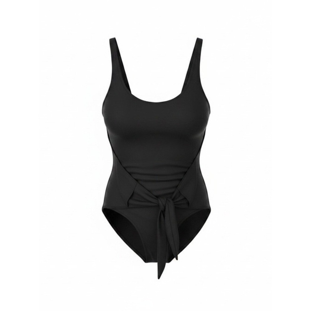 Shapermint Essentials Black Tie Front One Piece Swimsuit 4XL Tummy Control 81010